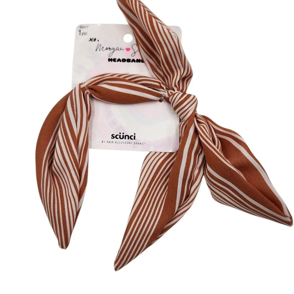 Scunci Morgan Simianer Xo Headbands and Scarves Bandana‎ & Stripes 2 Pcs Bundle
